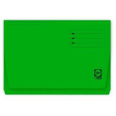 Subcarpeta cartulina gio folio pocket verde con bolsa y solapa 250gr. - Imagen 1