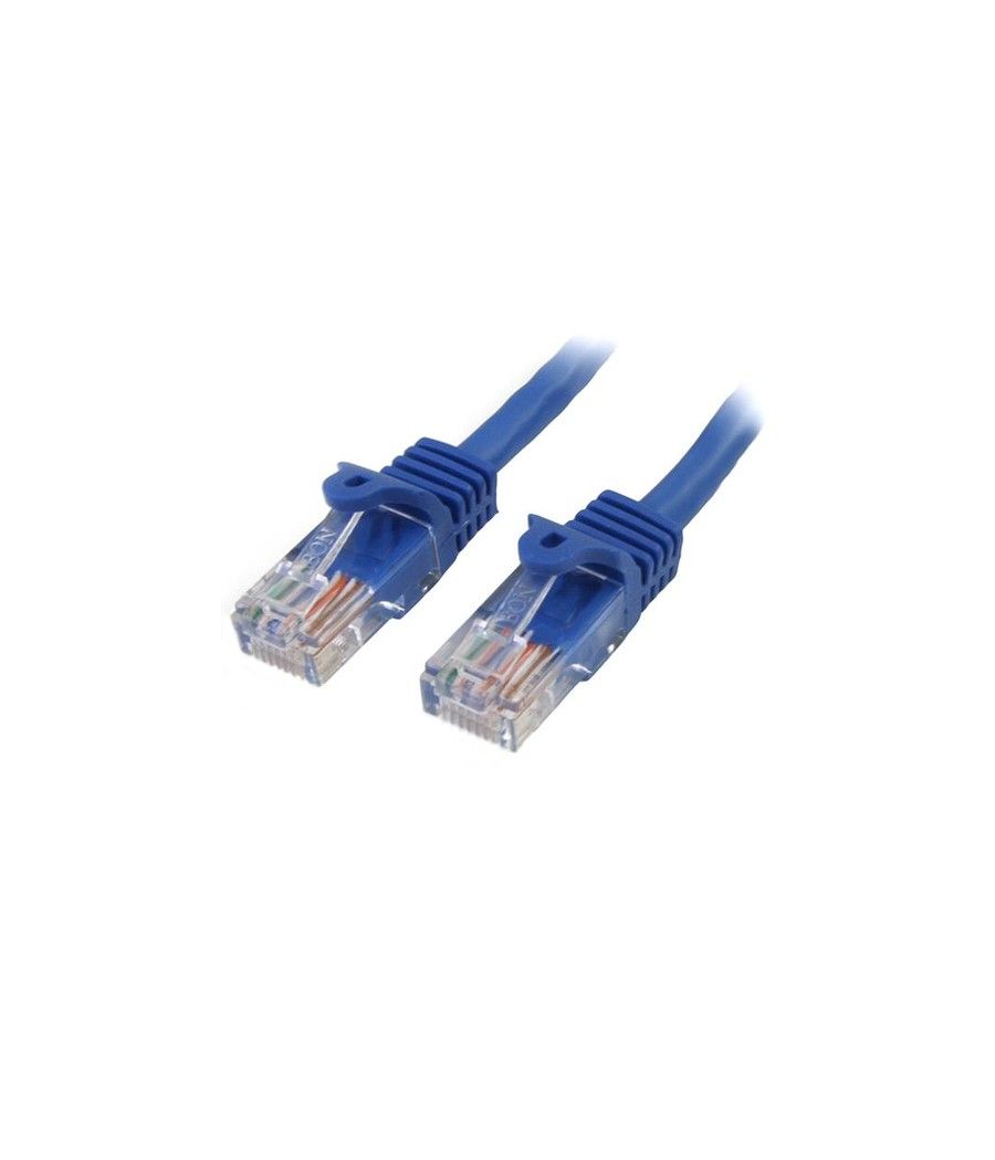 StarTech.com Cable de Red de 10m Azul Cat5e Ethernet RJ45 sin Enganches - Imagen 1
