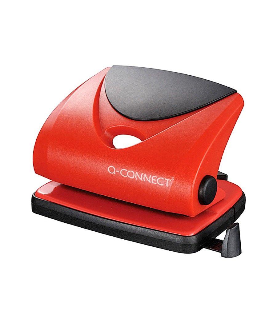 Taladrador q-connect kf02156 rojo abertura 2 mm capacidad 20 hojas - Imagen 1