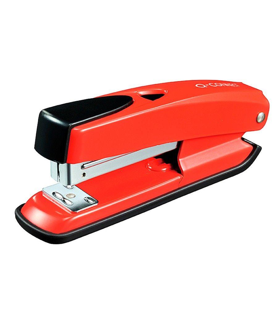 Grapadora q-connect kf02152 plástico abs roja capacidad 20 hojas - Imagen 1