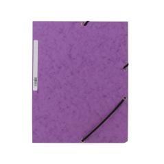 Carpeta q-connect gomas kf02171 cartón simil-prespan solapas 320x243 mm violeta - Imagen 1