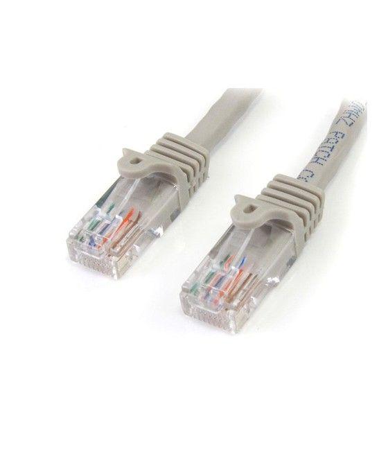 StarTech.com Cable de Red Ethernet 15m UTP Patch Snagless Sin Enganches Cat5e Cat 5e RJ45 - Gris - Imagen 1