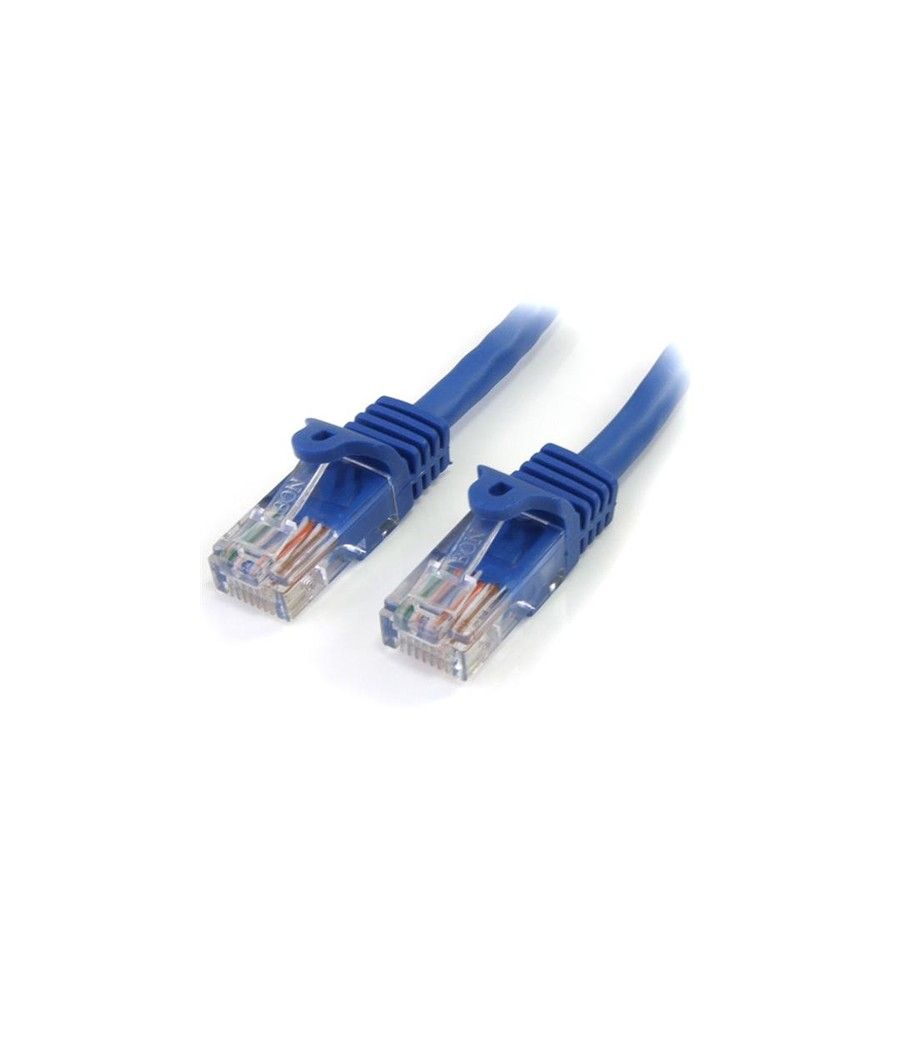 StarTech.com Cable de 1m Azul de Red Fast Ethernet Cat5e RJ45 sin Enganche - Cable Patch Snagless - Imagen 1