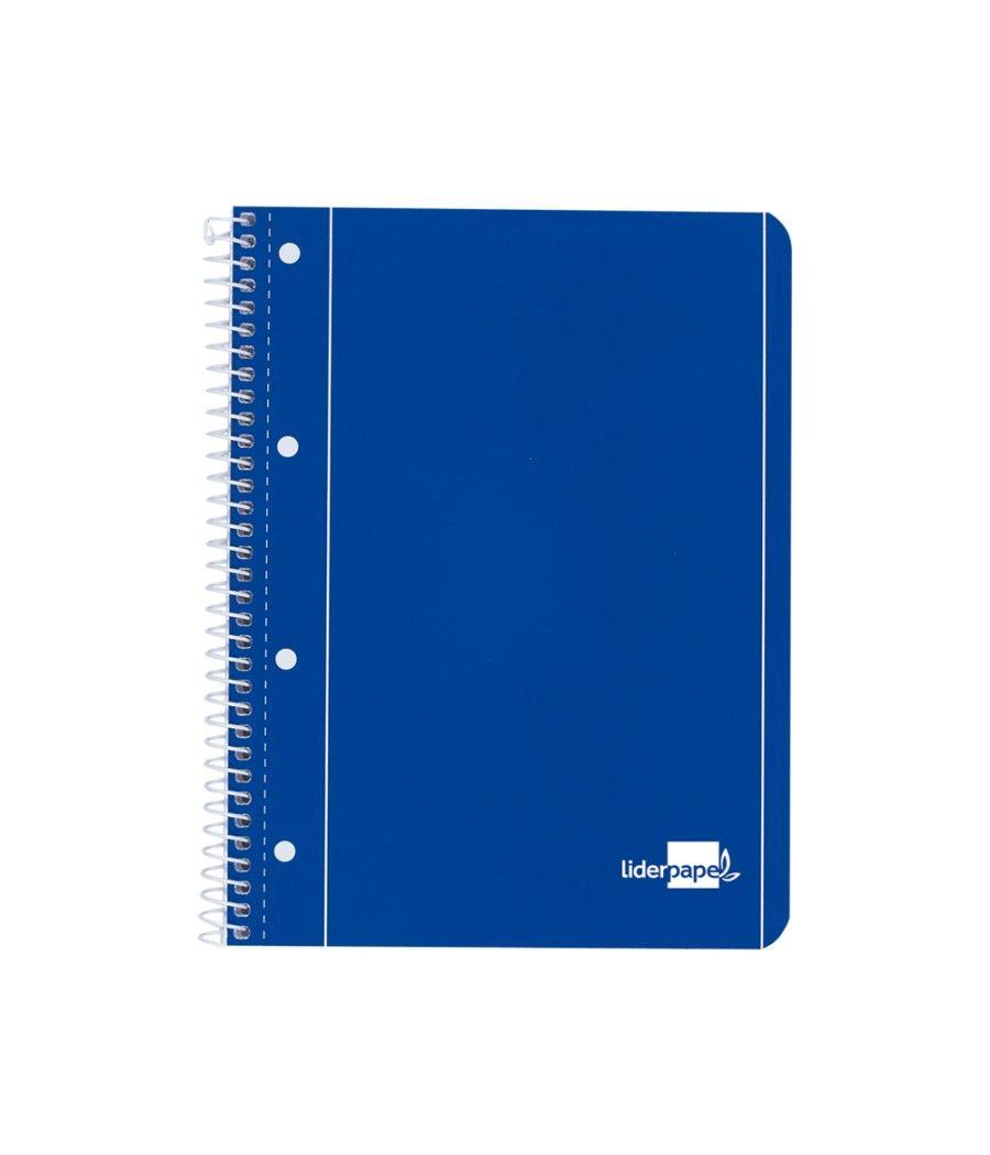 Cuaderno espiral liderpapel a5 micro serie azul tapa blanda 80h 75 gr cuadro5mm 6 taladros azul - Imagen 1