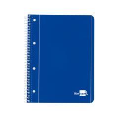 Cuaderno espiral liderpapel a4 micro serie azul tapa blanda 80h 80 gr horizontal con margen 4 taladros azul - Imagen 1