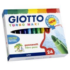 Rotulador giotto turbo-maxi caja de 24 colores lavables con punta bloqueada - Imagen 1