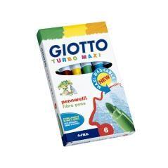 Rotulador giotto turbo-maxi caja de 6 colores lavables con punta bloqueada - Imagen 1