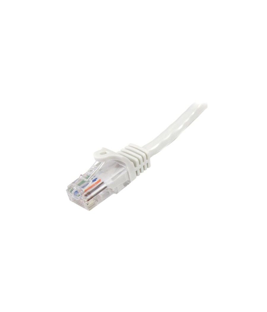 StarTech.com Cable de 1m Blanco de Red Fast Ethernet Cat5e RJ45 sin Enganche - Cable Patch Snagless - Imagen 2
