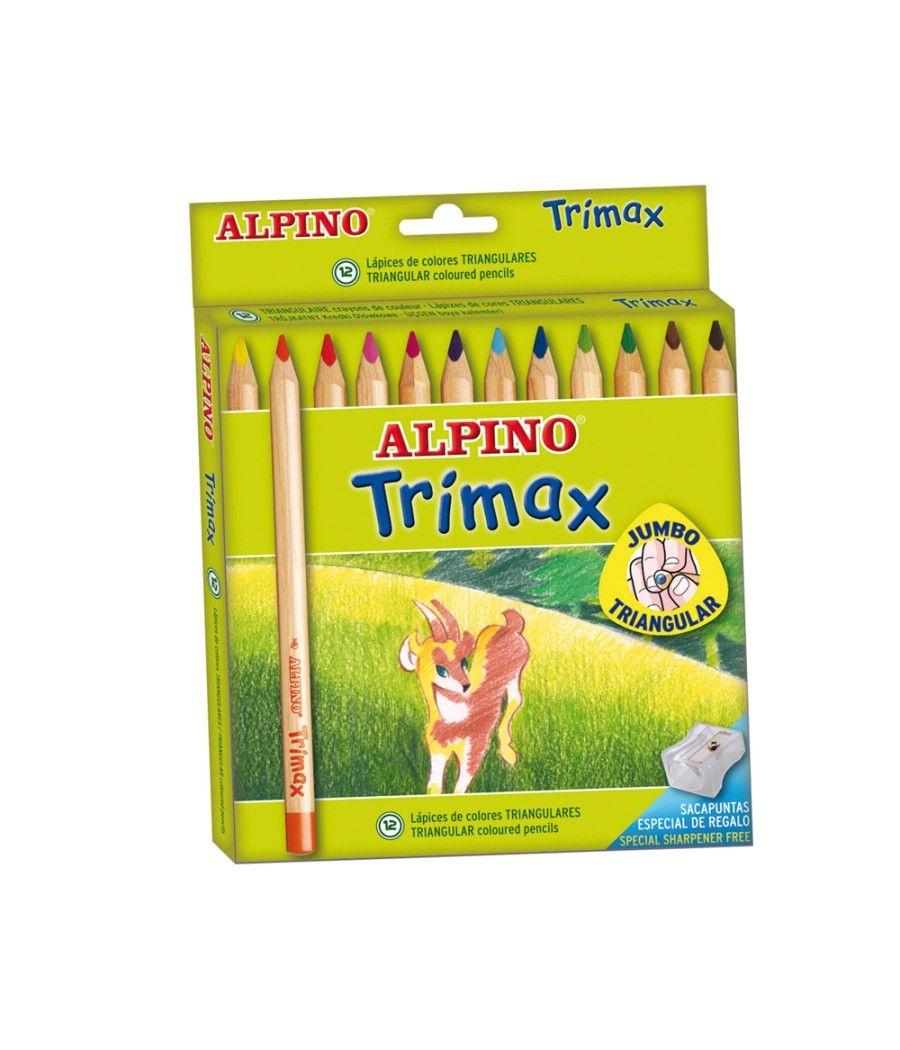 Lápices de colores alpino trimax caja de 12 colores surtidos - Imagen 1