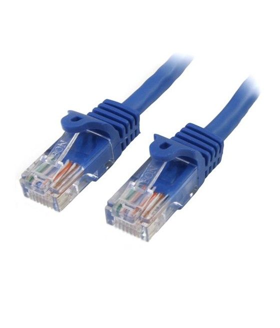 StarTech.com Cable de 2m Azul de Red Fast Ethernet Cat5e RJ45 sin Enganche - Cable Patch Snagless - Imagen 1