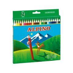 Lápices de colores alpino 658 caja de 24 colores largos - Imagen 1