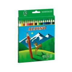 Lápices de colores alpino 656 caja de 18 colores largos - Imagen 1