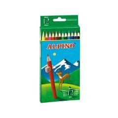 Lápices de colores alpino 654 caja de 12 colores largos - Imagen 1