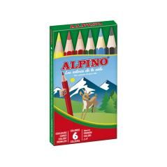 Lápices de colores alpino 651 caja de 6 colores cortos - Imagen 1