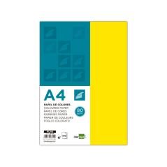 Papel color liderpapel a4 80g/m2 limon paquete de 100 - Imagen 1