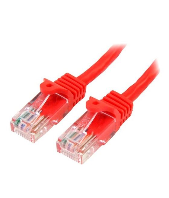 StarTech.com Cable de 2m Rojo de Red Fast Ethernet Cat5e RJ45 sin Enganche - Cable Patch Snagless - Imagen 1