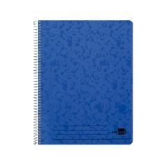 Cuaderno espiral liderpapel folio 100h cuadro 4mm tapa azul con margen 70 gr - Imagen 1