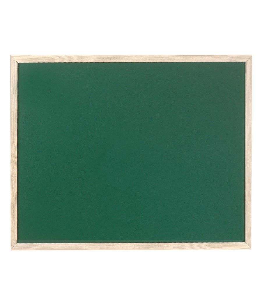 Pizarra verde q-connect marco de madera 90x60 sin repisa 27524