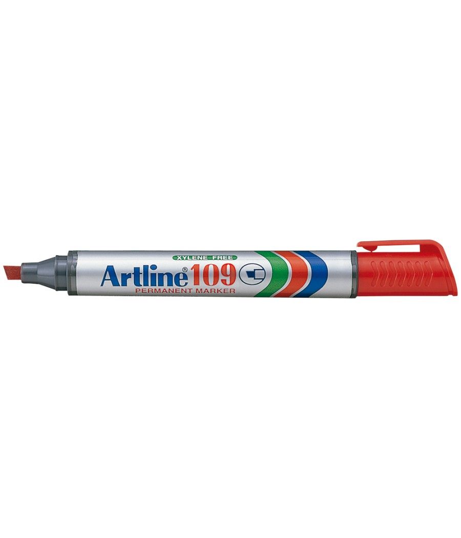 Rotulador artline marcador permanente 109 rojo -punta biselada - Imagen 1