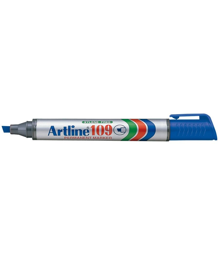 Rotulador artline marcador permanente 109 azul -punta biselada - Imagen 1
