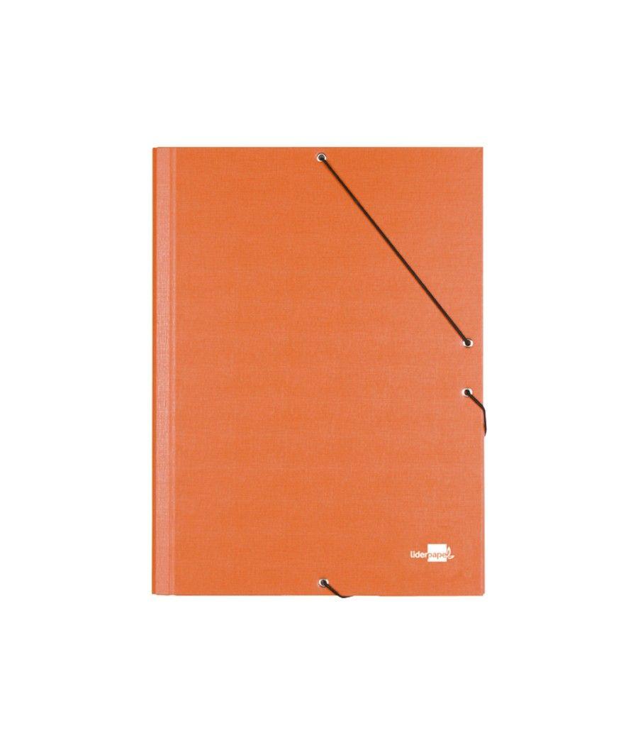 Carpeta clasificadora liderpapel 12 departamentos folio prolongado cartón forrado naranja - Imagen 1