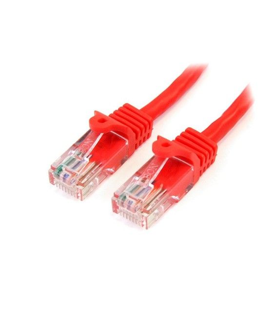 StarTech.com Cable de 3m Rojo de Red Fast Ethernet Cat5e RJ45 sin Enganche - Cable Patch Snagless - Imagen 1