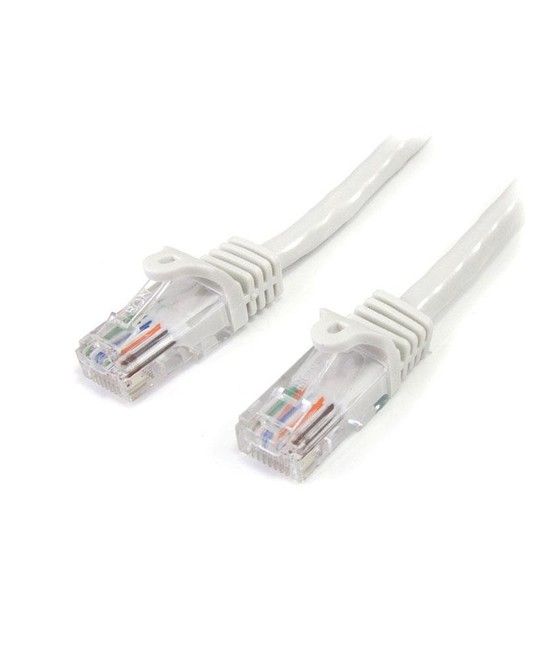 StarTech.com Cable de 3m Blanco de Red Fast Ethernet Cat5e RJ45 sin Enganche - Cable Patch Snagless - Imagen 1