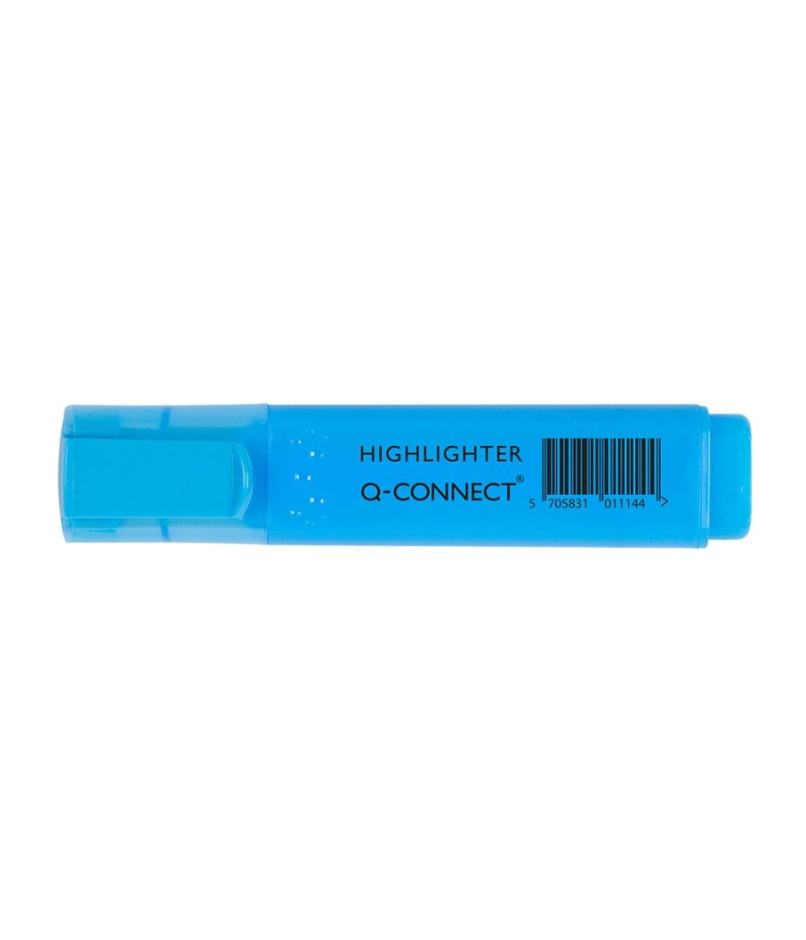 Rotulador q-connect fluorescente azul punta biselada - Imagen 1