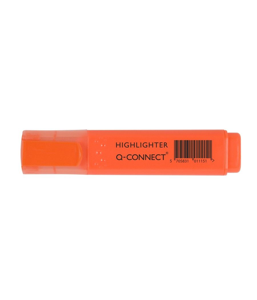 Rotulador q-connect fluorescente naranja punta biselada - Imagen 1