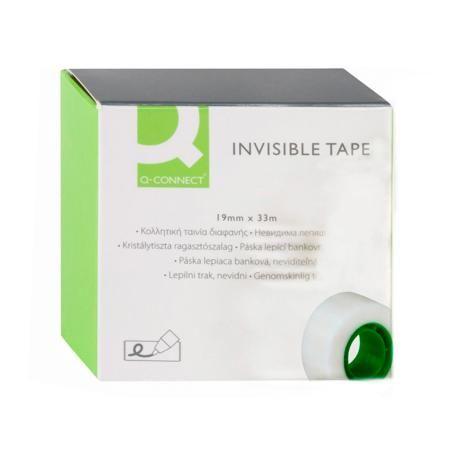 Cinta adhesiva q-connect 33 mt x 19 mm invisible - Imagen 1