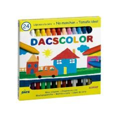 Lápices cera dacscolor caja de 24 colores - Imagen 1