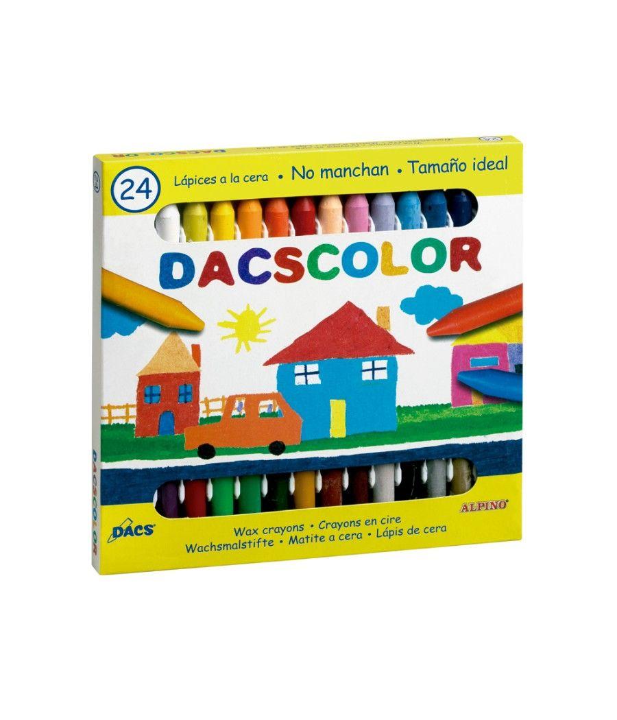 Lápices cera dacscolor caja de 24 colores - Imagen 1