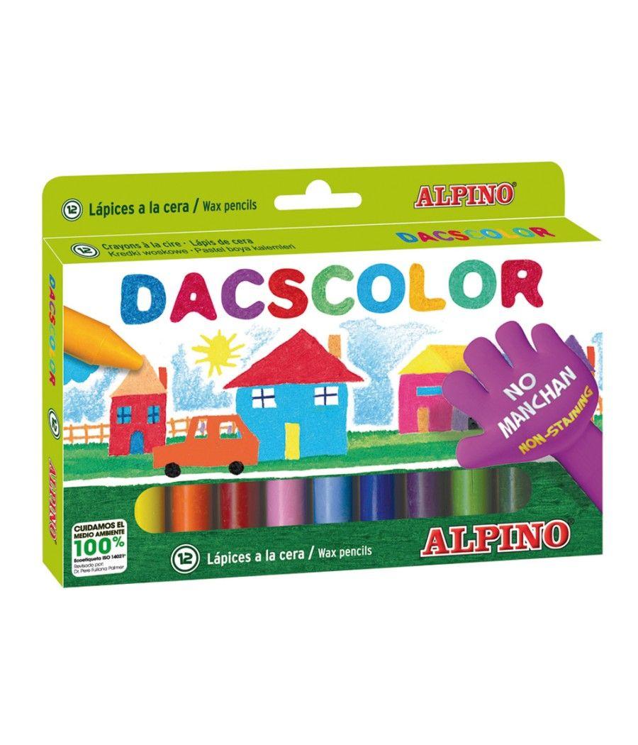 Lápices cera dacscolor caja de 12 colores - Imagen 1