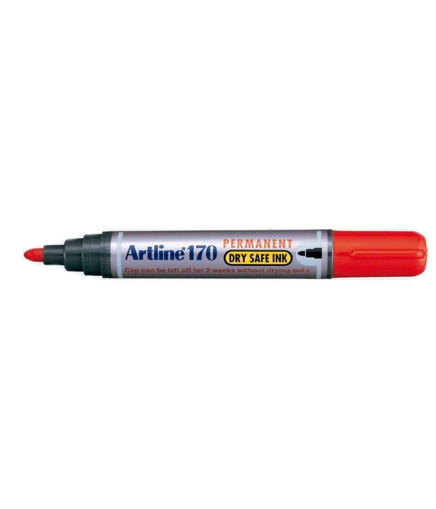 Rotulador artline marcador permanente 170 rojo -punta redonda 2 mm -antisecado - Imagen 1