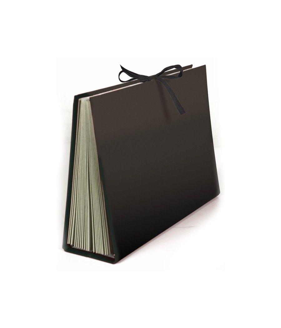 Carpeta fuelle liderpapel folio cartón forrado negra - Imagen 1
