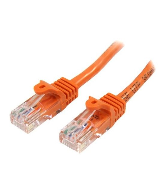 StarTech.com Cable de Red de 0,5m Naranja Cat5e Ethernet RJ45 sin Enganches - Imagen 1