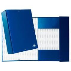 Carpeta proyectos liderpapel folio lomo 90mm cartón forradoazul - Imagen 1