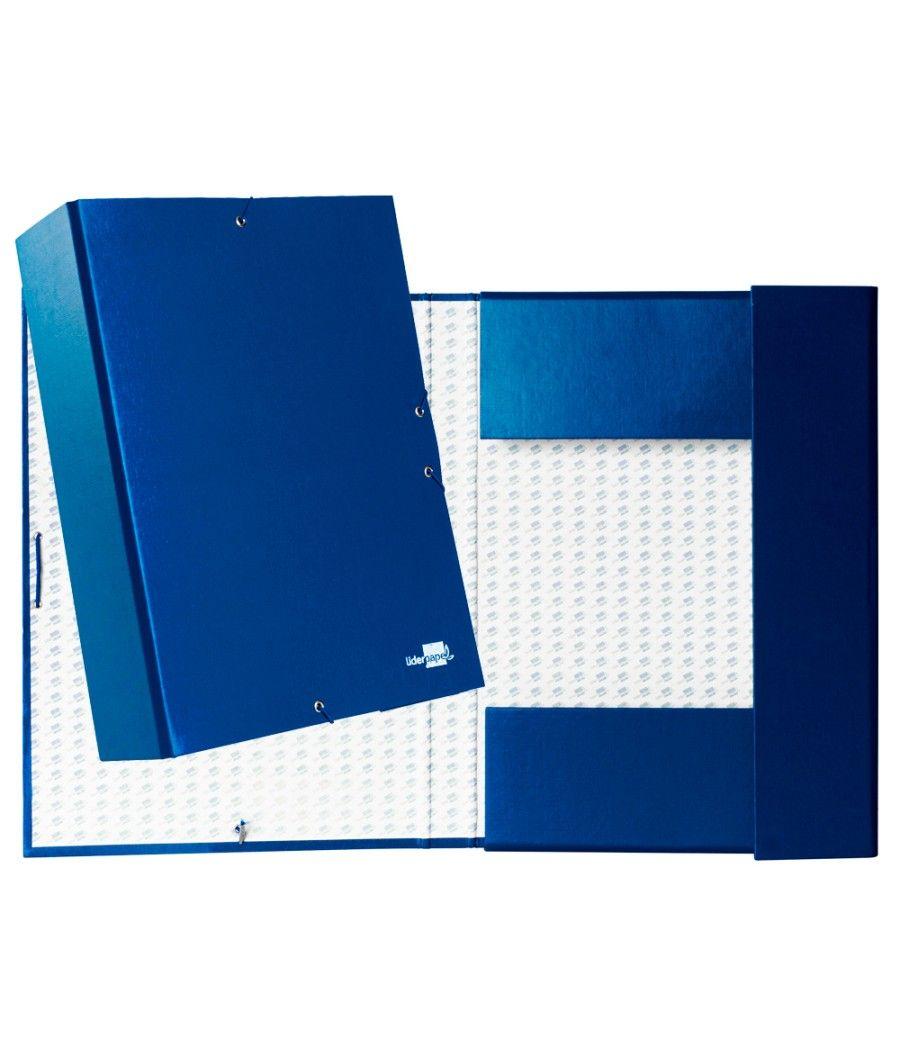 Carpeta proyectos liderpapel folio lomo 90mm cartón forradoazul - Imagen 1