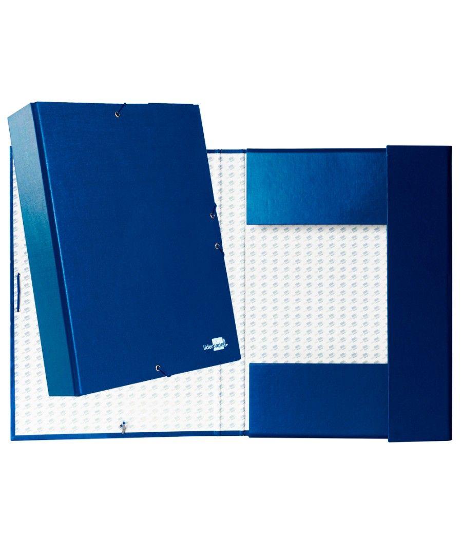 Carpeta proyectos liderpapel folio lomo 70mm cartón forradoazul - Imagen 1