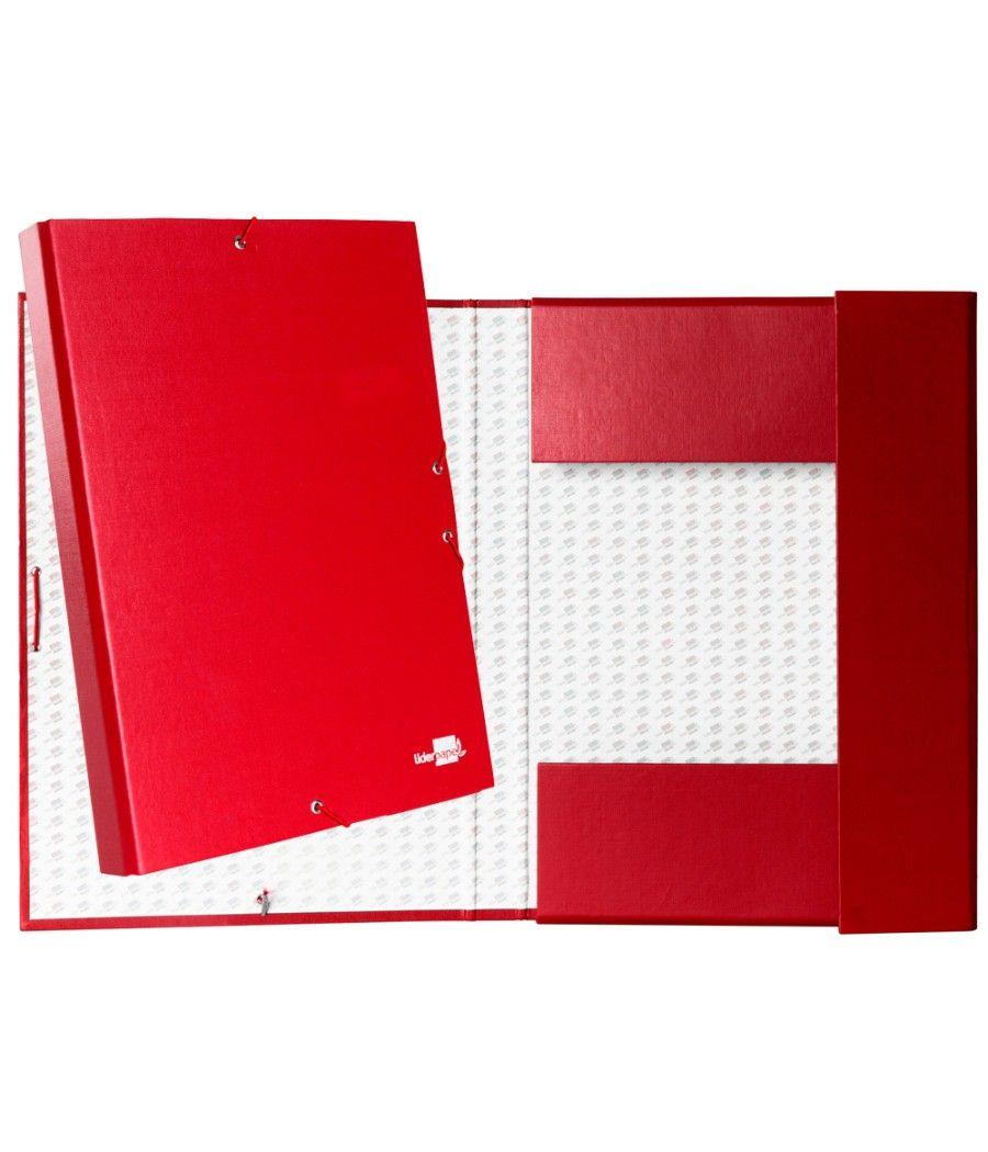 Carpeta proyectos liderpapel folio lomo 30mm cartón forrado roja - Imagen 1