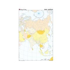 Mapa mudo color din a4 asia -politico - Imagen 1