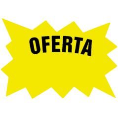 Cartel cartulina etiqueta marcaprecios amarillo fluorescente 110x80 mm -bolsa de 50 etiquetas - Imagen 1