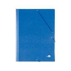 Carpeta liderpapel gomas folio 3 solapas cartón prespan azul - Imagen 1