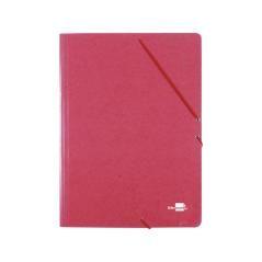 Carpeta liderpapel gomas folio 3 solapas cartón prespan roja - Imagen 1