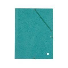 Carpeta liderpapel gomas folio 3 solapas cartón simil prespan verde - Imagen 1