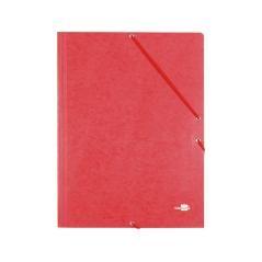 Carpeta liderpapel gomas folio 3 solapas cartón simil prespan roja - Imagen 1
