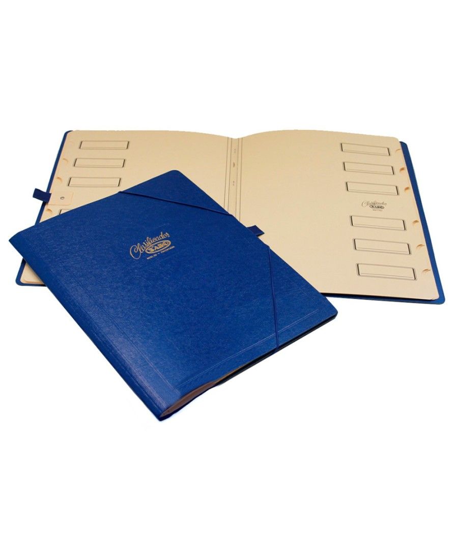 Carpeta clasificador cartón compacto saro folio azul -12 departamentos - Imagen 1