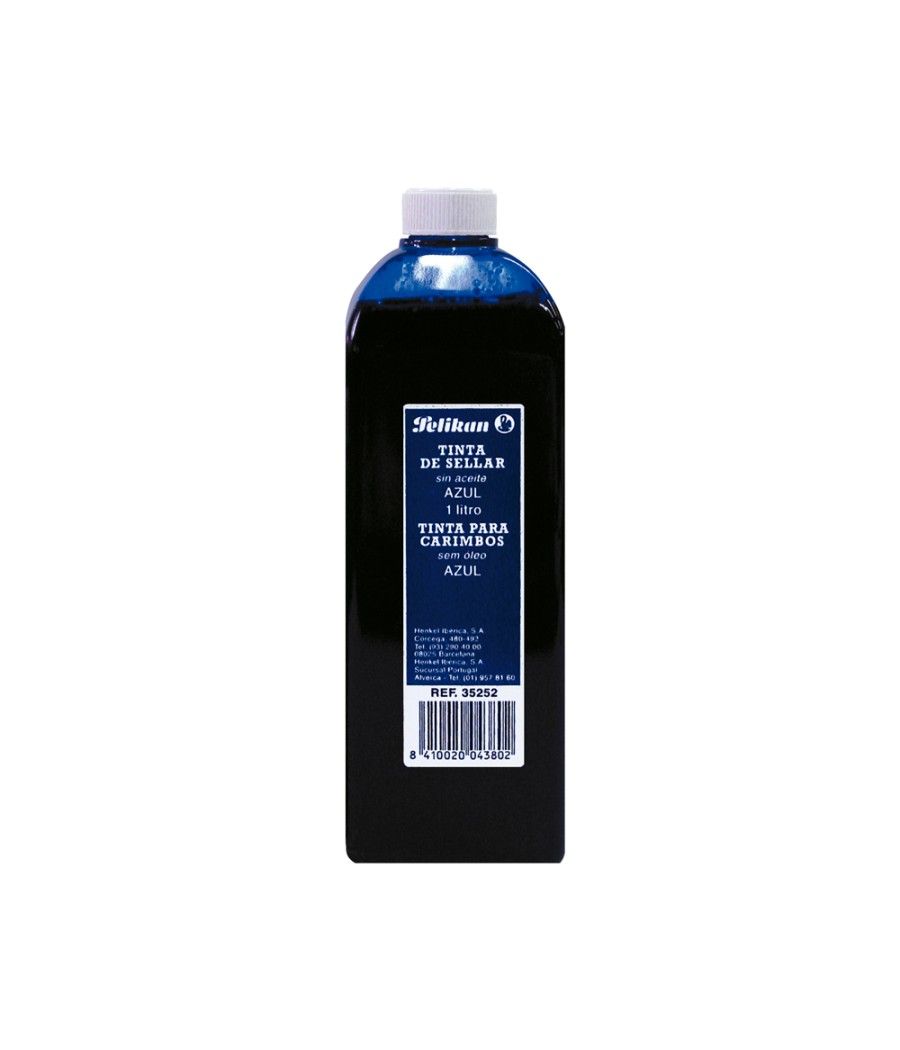 Tinta tampón pelikan azul frasco de 1 litro - Imagen 1