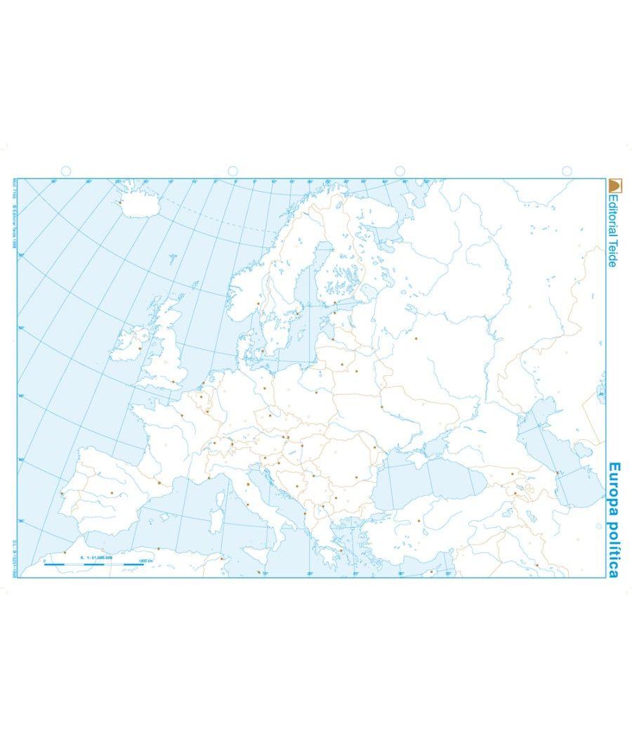 Mapa mudo b/n din a4 europa politico - Imagen 1