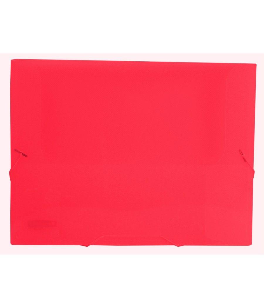 Carpeta liderpapel portadocumentos gomas 36930 polipropileno din a4 rojo translucido -lomo 25 mm - Imagen 1